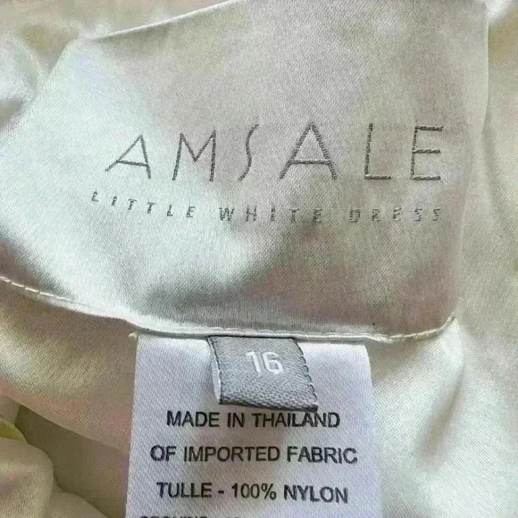 NEW! AMSALE Sequin Mini Dress with Tulle Overlay - Picture 6 of 6